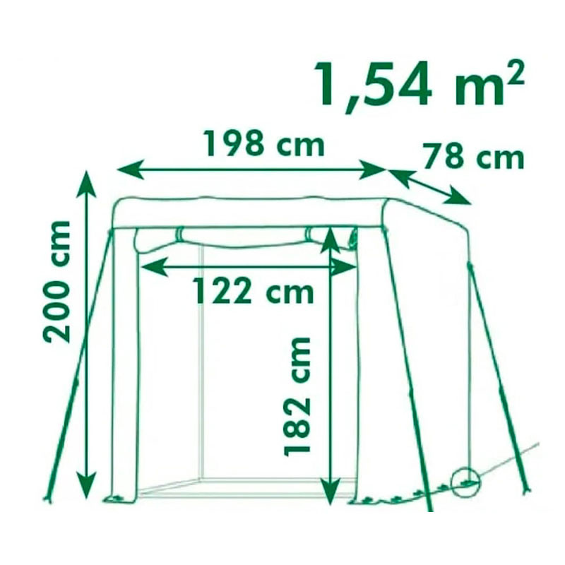 Garden greenhouse - 1,54m² - Nature