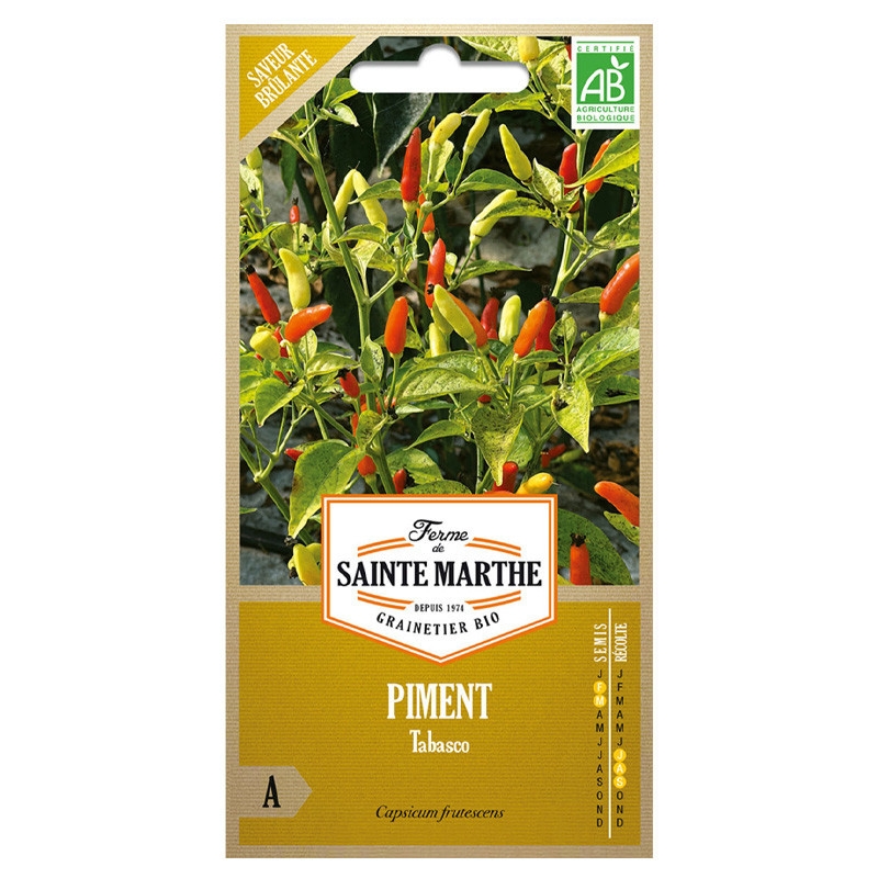 Piment Tabasco - 30 graines - AB - La ferme Sainte Marthe