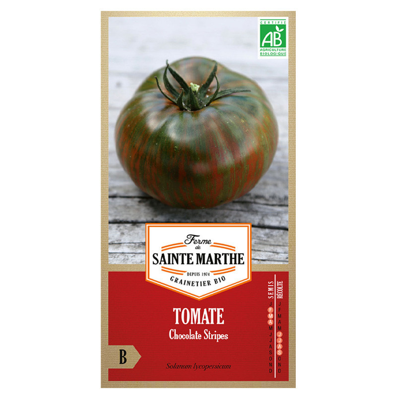 50 GRAINES TOMATE CHOCOLATE STRIPES AB