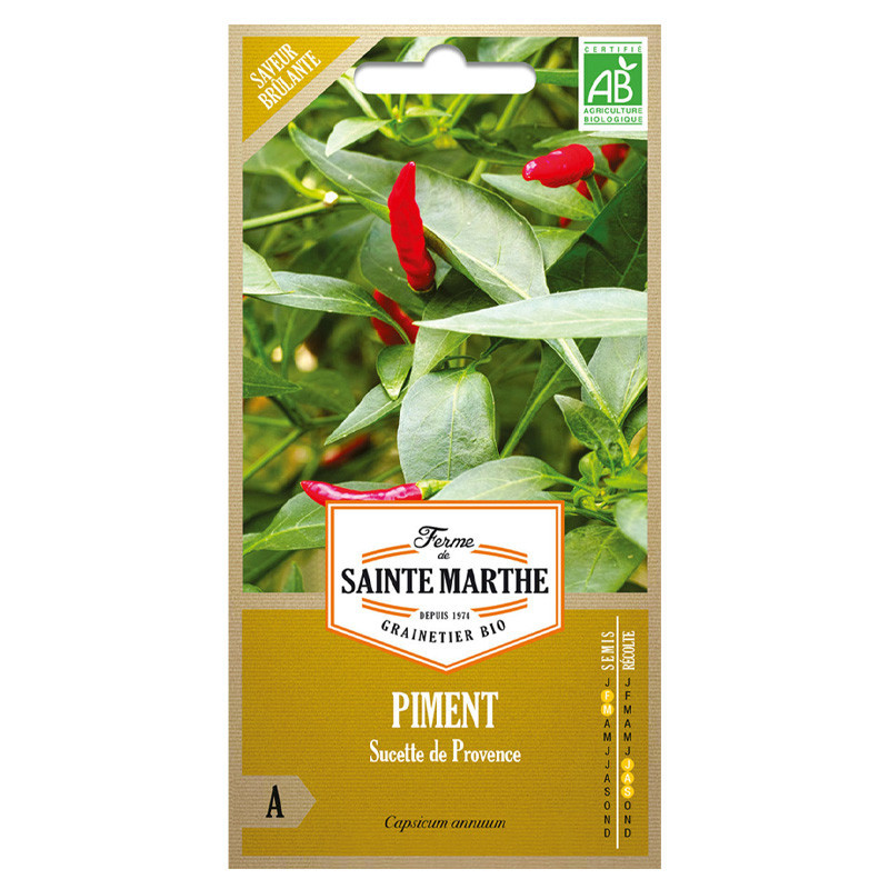 Piment Sucette de Provence - 30 graines - AB - La ferme Sainte Marthe