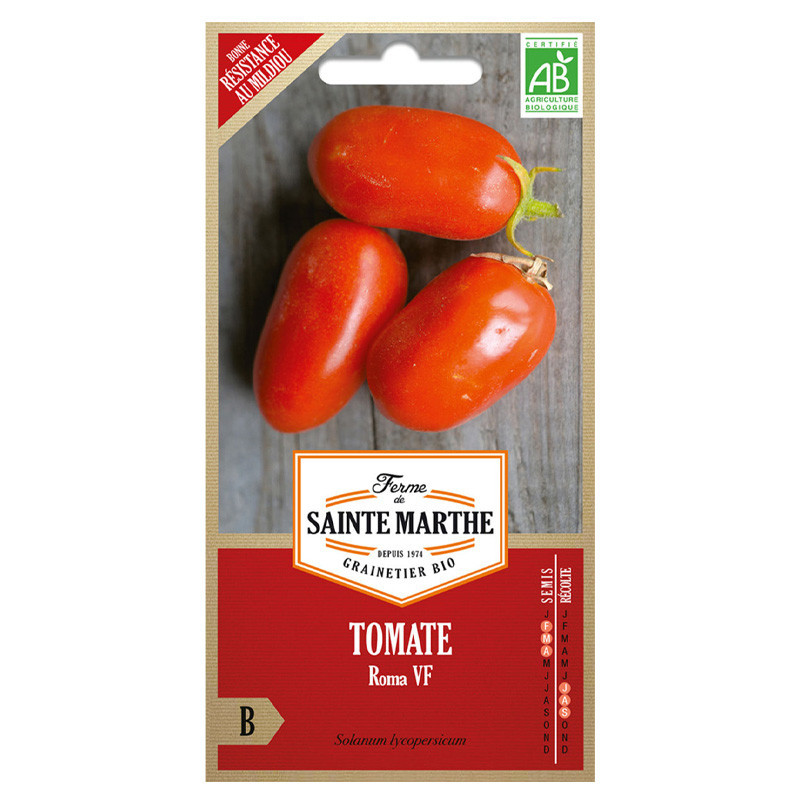 Tomate Roma VF - 50 graines - AB - La ferme Sainte Marthe