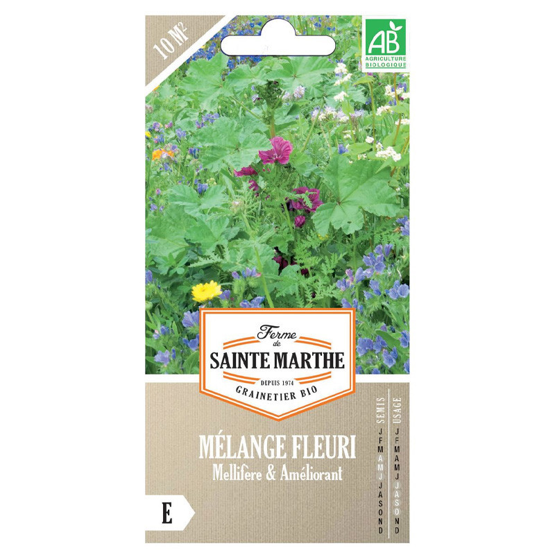 Graines de Mellifère et Améliorant - Mélange fleuri 20 g - AB - La ferme Sainte Marthe
