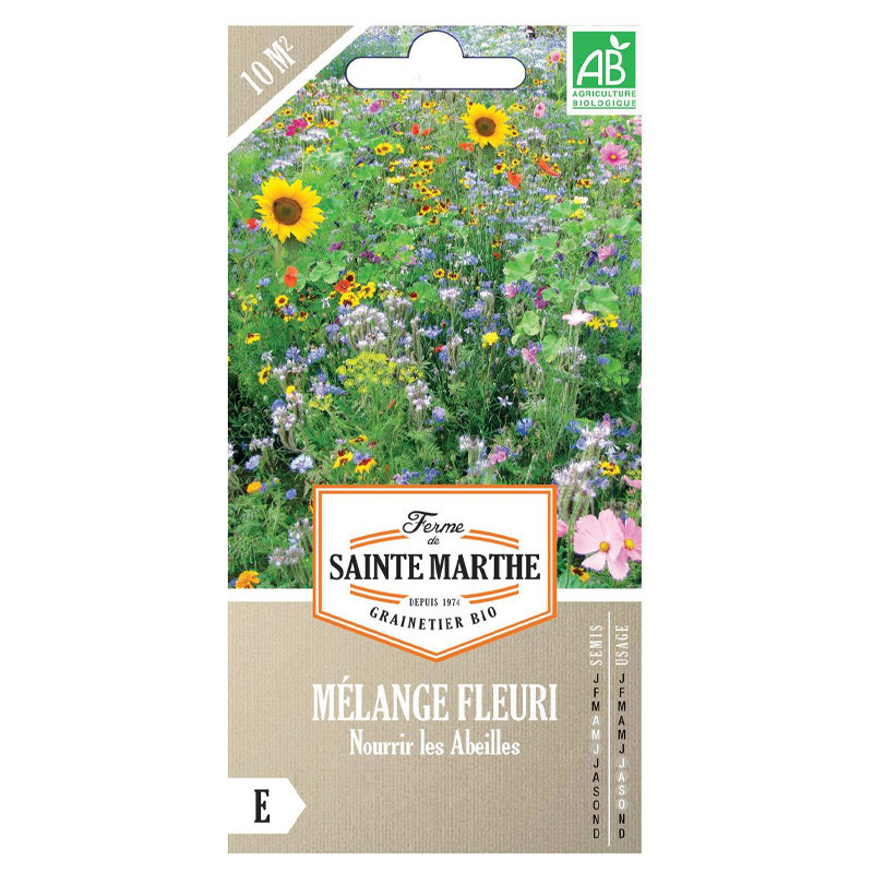Graines - Nourrir les Abeilles - Mélange fleuri 20 g - AB - La ferme Sainte Marthe