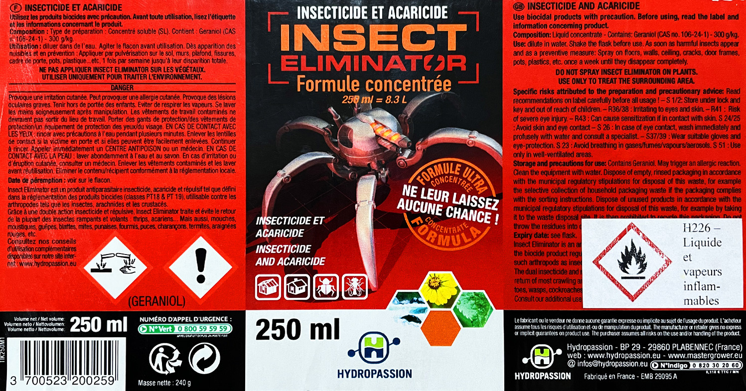 Traitement - 250ml - Insect Eliminator - Concentré à diluer - Hydropassion