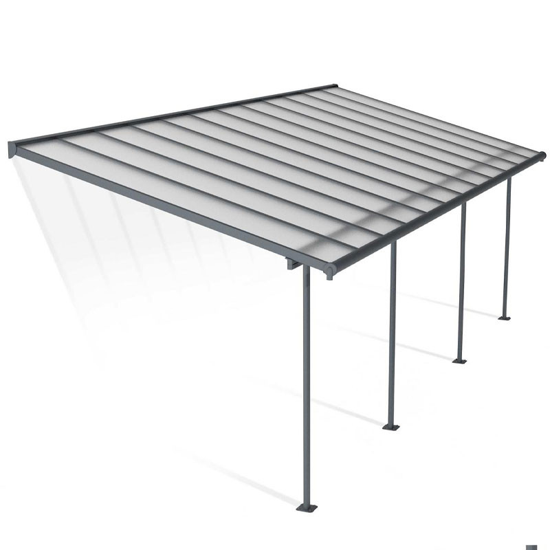 Pergola 299x739cm - Sierra - Grau - Klar - Canopia