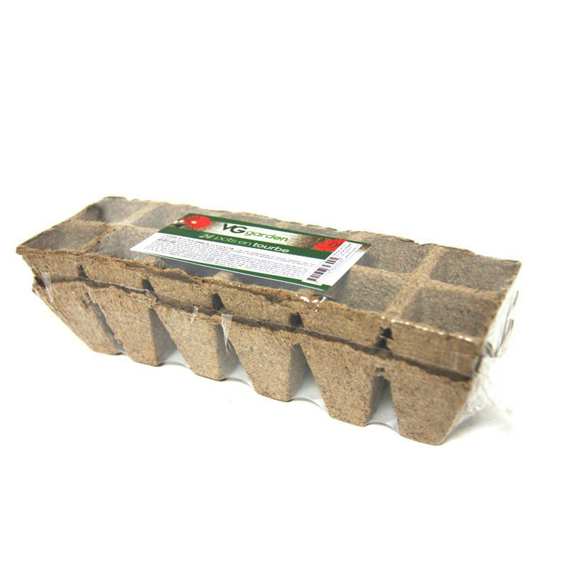 VG GARDEN 24 POTS TOURBE 4X5CM (3 PLAQUES DE 12)