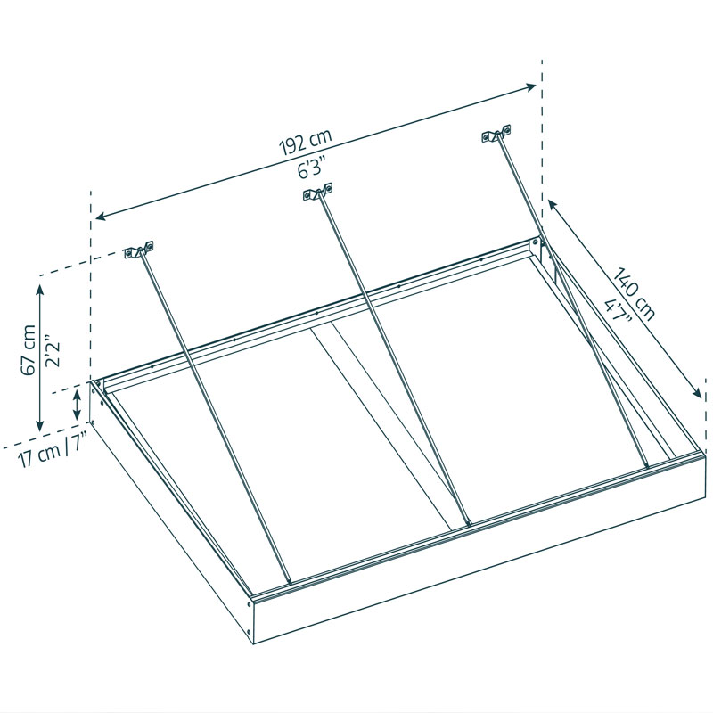 Baldacchino per porte Sophia XL 2000 - 192x140cm - Grigio bianco Opale - Canopia