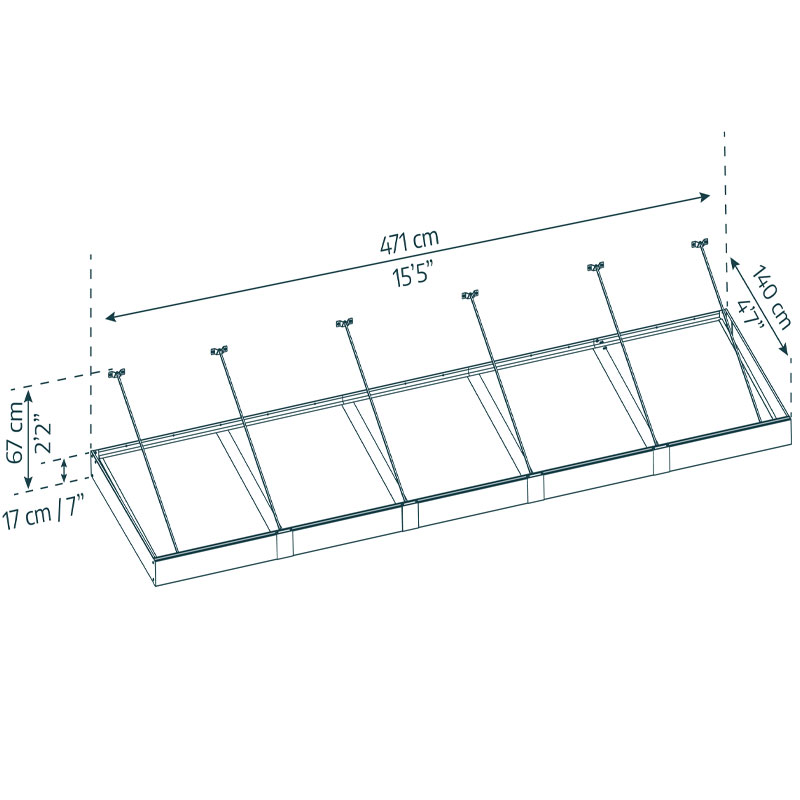 Dossel para portas Sophia XL 5000 - 140x471cm - Opala branco cinzento - Canopia