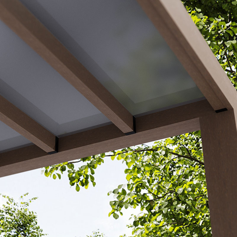 Pérgola - Helsinki - 730x300cm - Control solar - Madera de cedro - Canopia