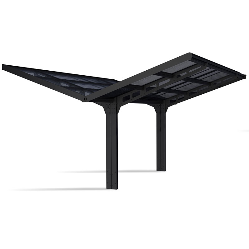 Carport doppio - 586,5x572cm - Ali di Sydney - Nero - Canopia