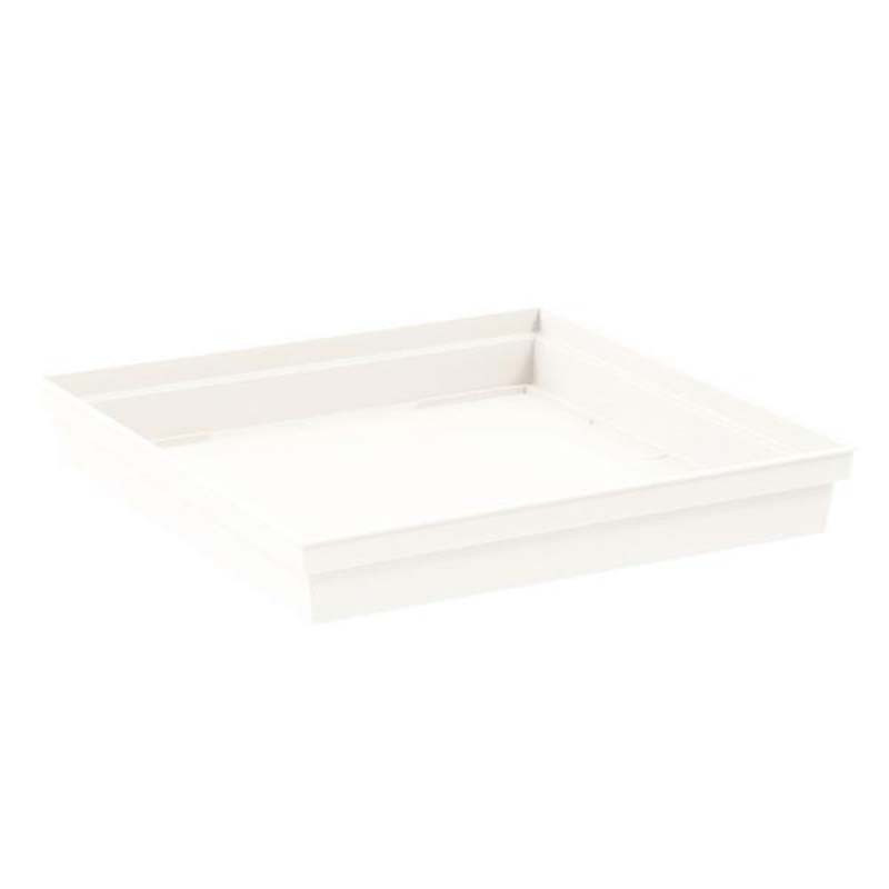 Plato blanco cuadrado de la Toscana 32,6 x 32,6 cm - EDA Plásticos