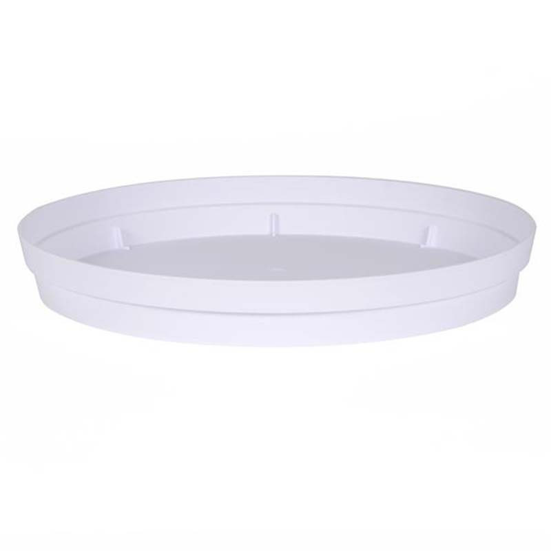 Weiße, runde Untertasse Toskana Durchm. 54 cm - EDA Kunststoffe