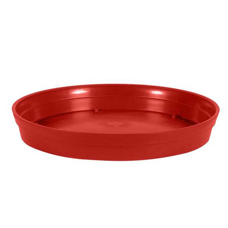 Plato redondo rojo toscano de 40 cm de diámetro - EDA Plásticos