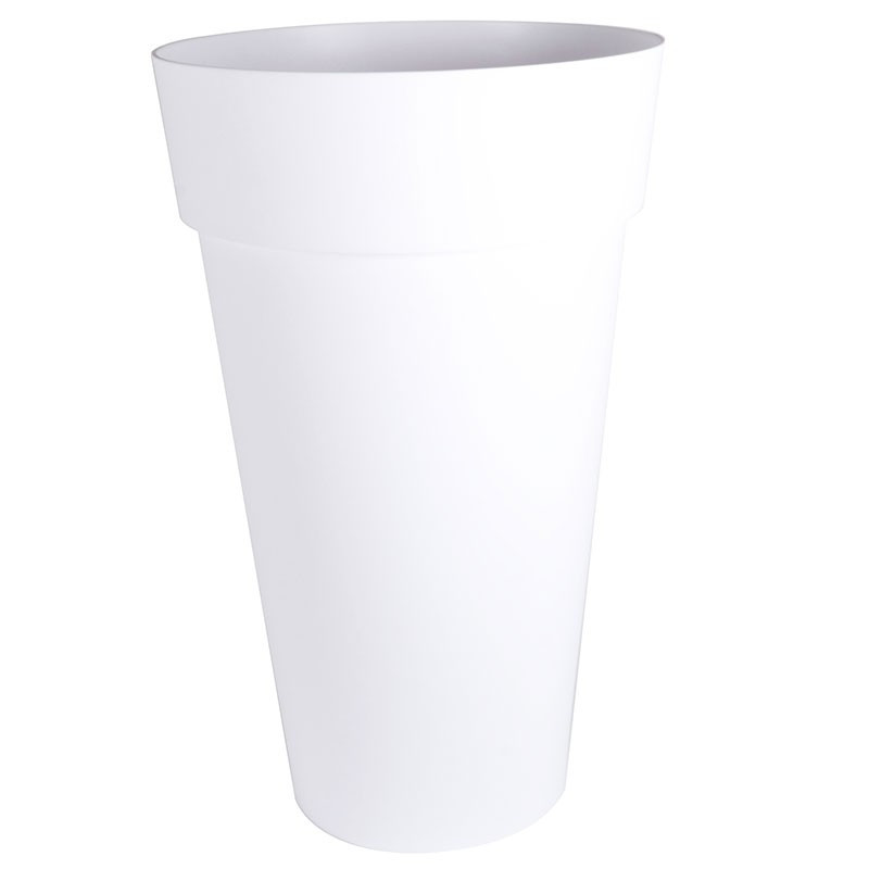 VASO REDONDO ALTO TOSCANA XXL 40X80CM 90L BRANCO