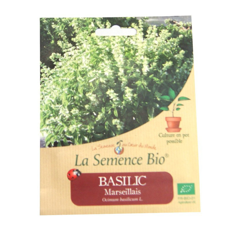 Sementes orgânicas - Marselhesas de manjericão (150 sementes)
