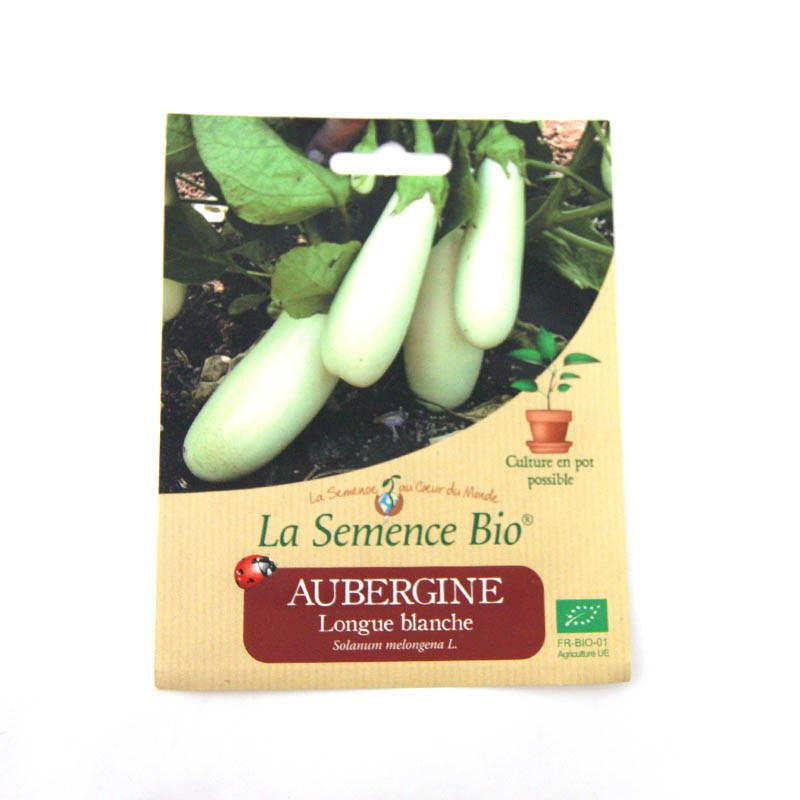 Bio Samen - Weiße lange Aubergine